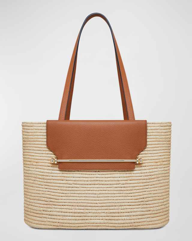 Basket Raffia & Leather Shoulder Bag